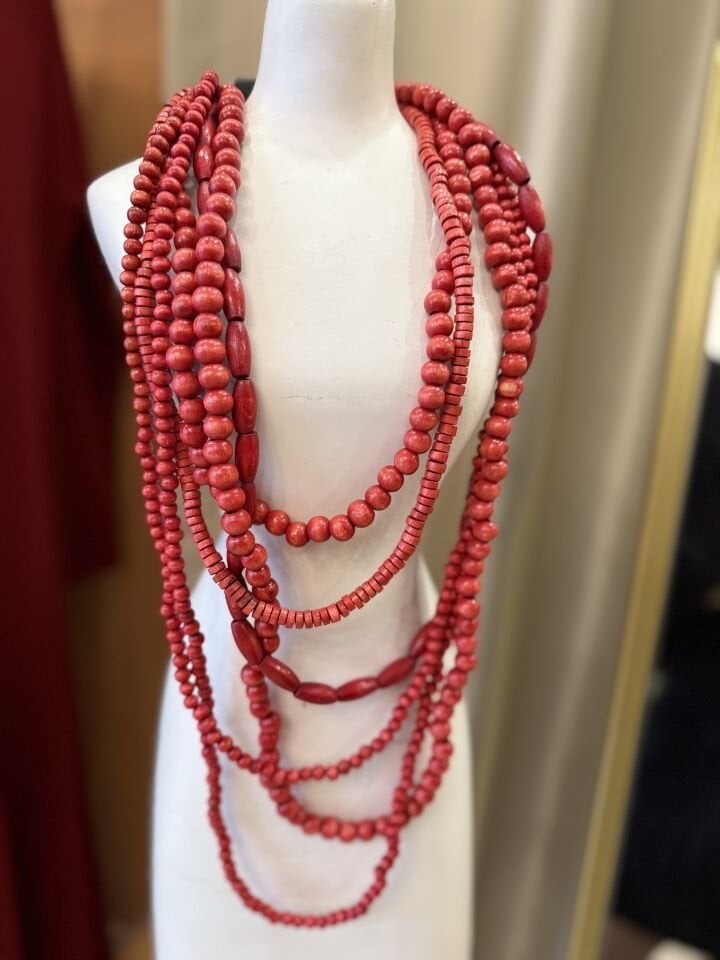 Tasarım Bambu Çoklu Kolye