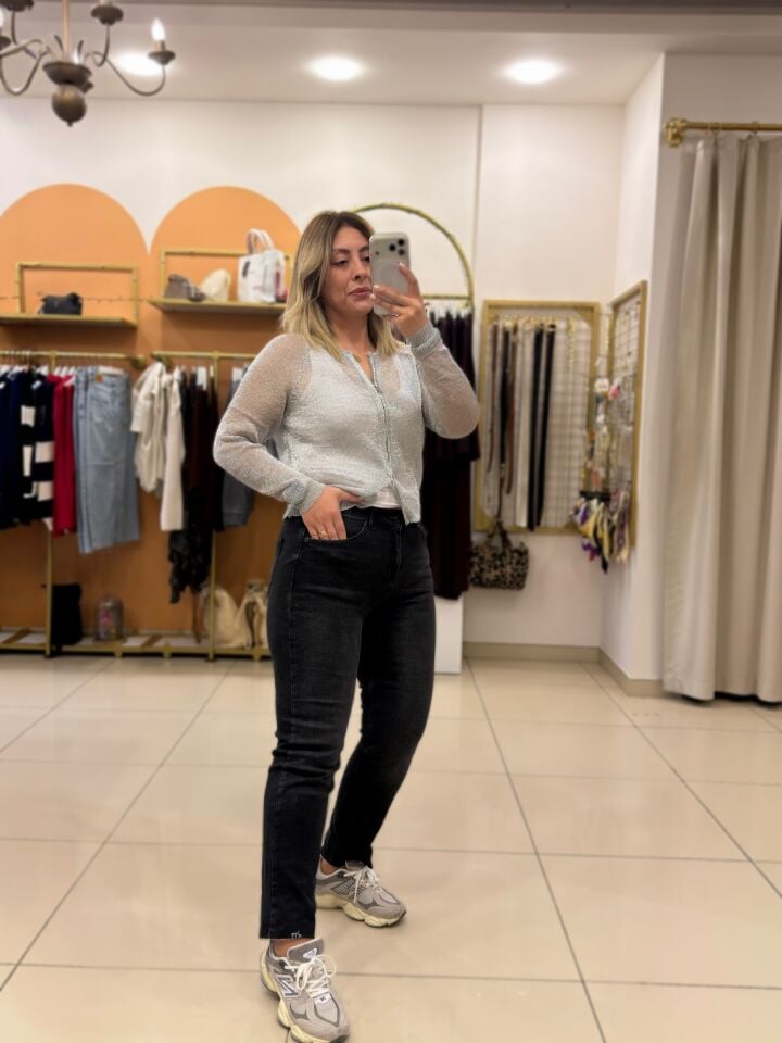 Zr Füme Renk Likralı Boyfit Jean Pantolon