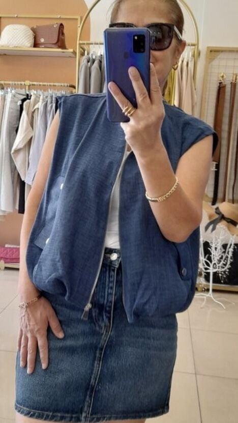 Tasarım Keten Yelek