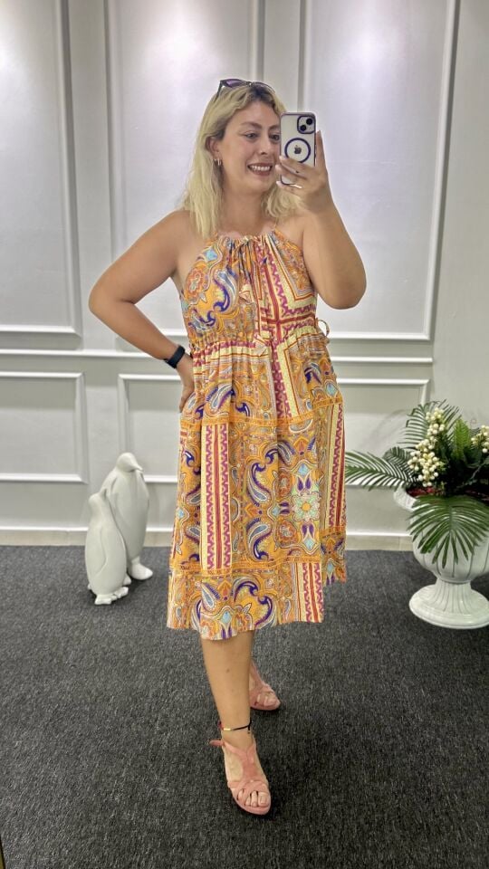 Bebe Tasarım Etnik Askılı Elbise