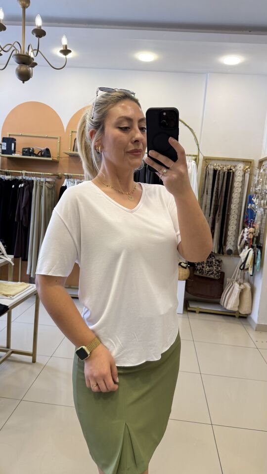 Oysh V Yaka Salaş Tshirt