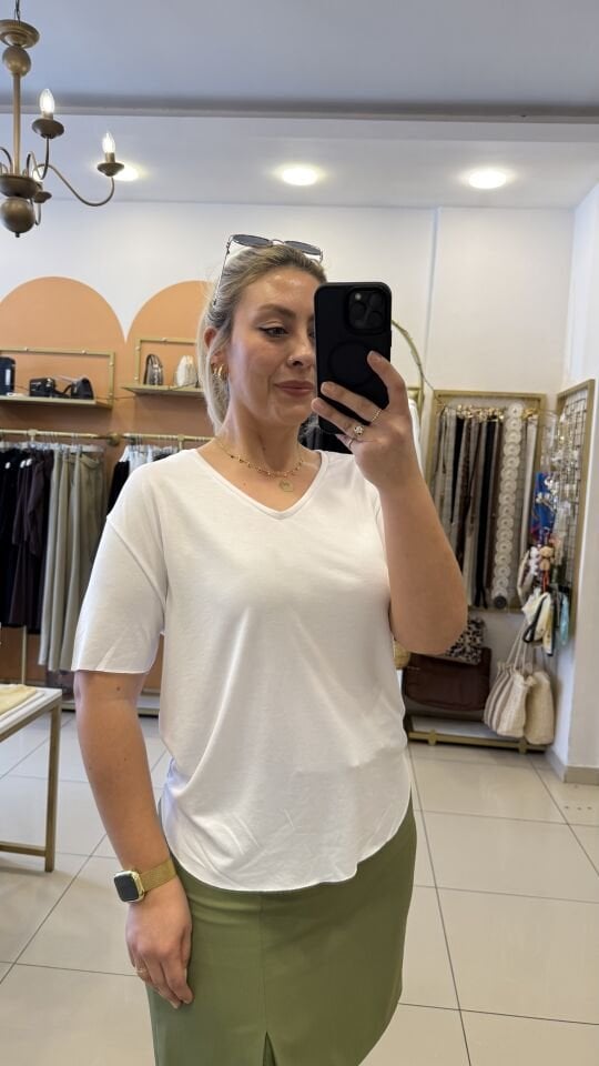 Oysh V Yaka Salaş Tshirt