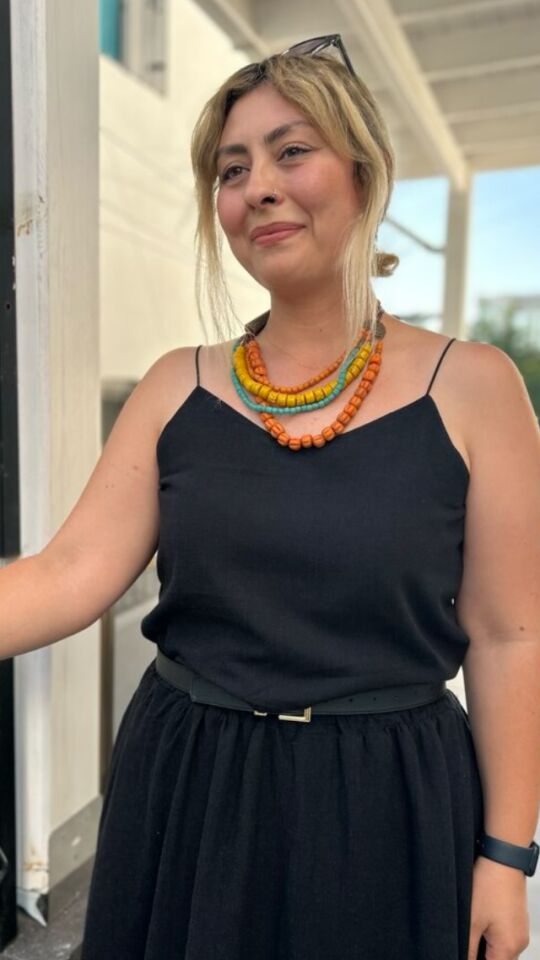 Askılı Siyah Keten Bluz