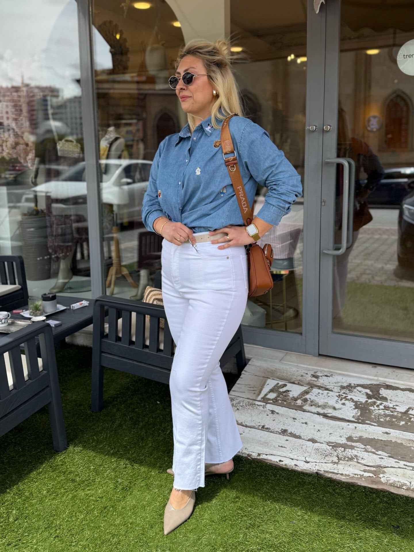 Zra Full Likralı Premium Boyfit Jean-Beyaz