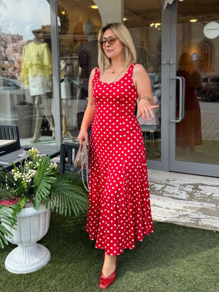 Lady Puantiyeli Elbise