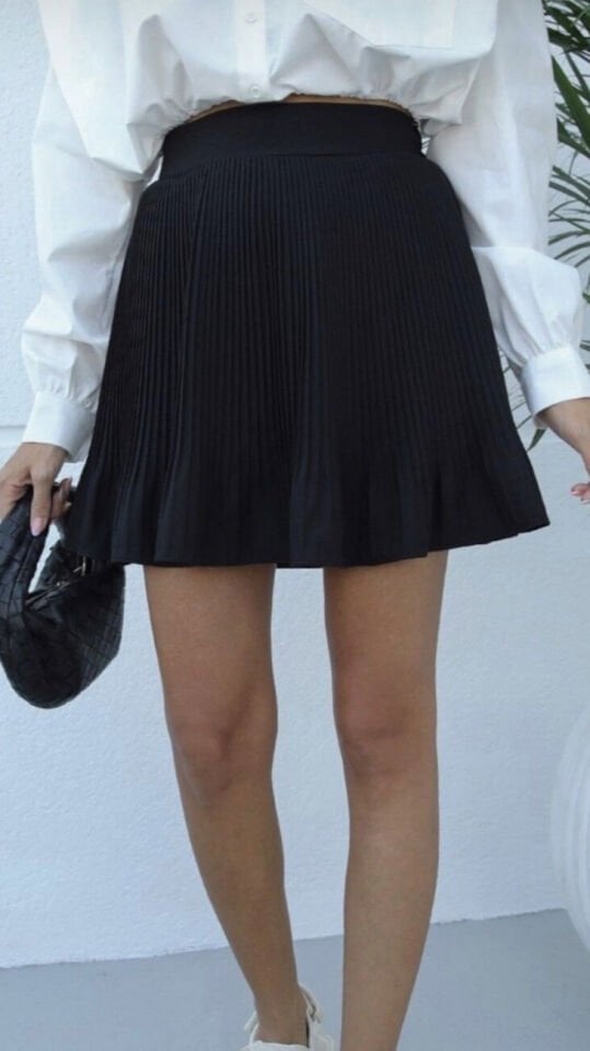 Zra Şort Etek-Siyah