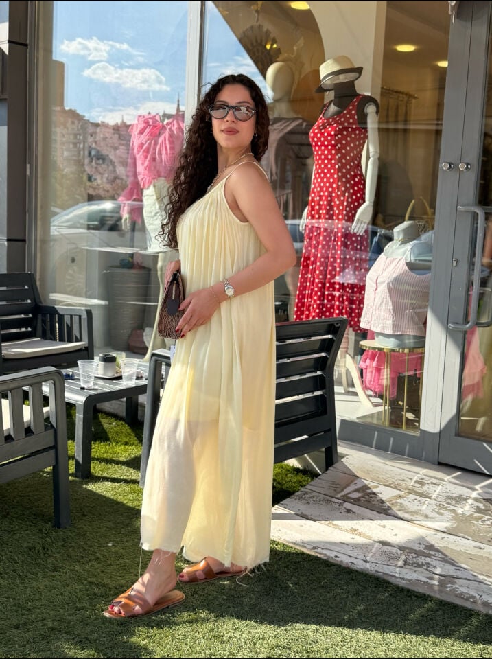 Lena Askılı Salaş Elbise