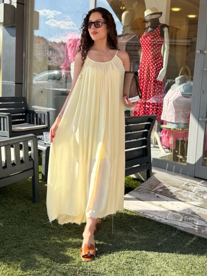 Lena Askılı Salaş Elbise