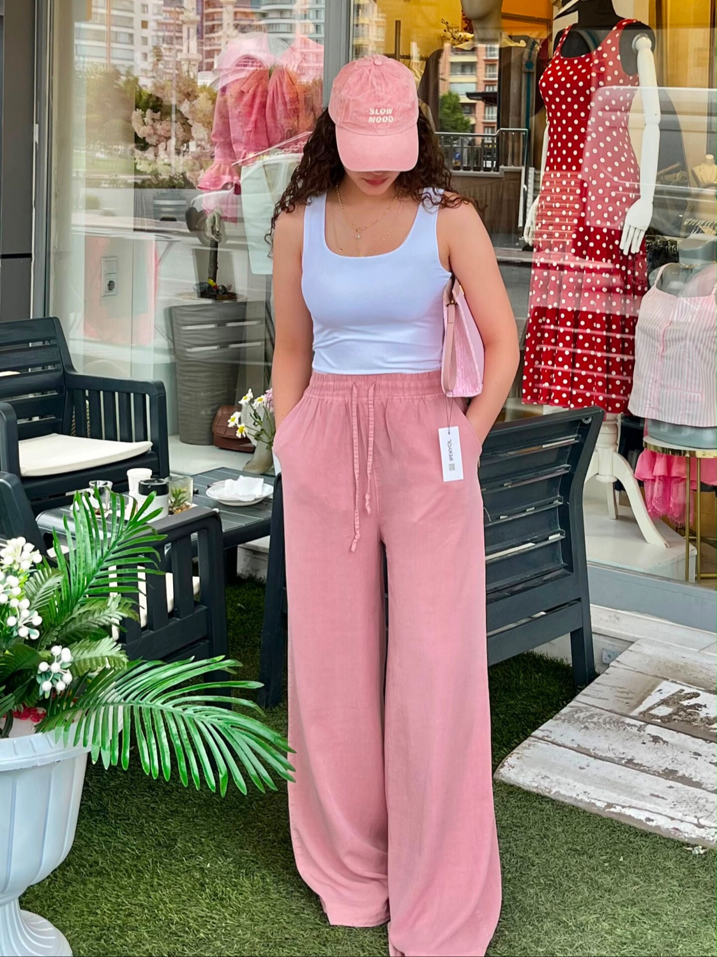 Premium Tensel Beli Lastikli Pantolon