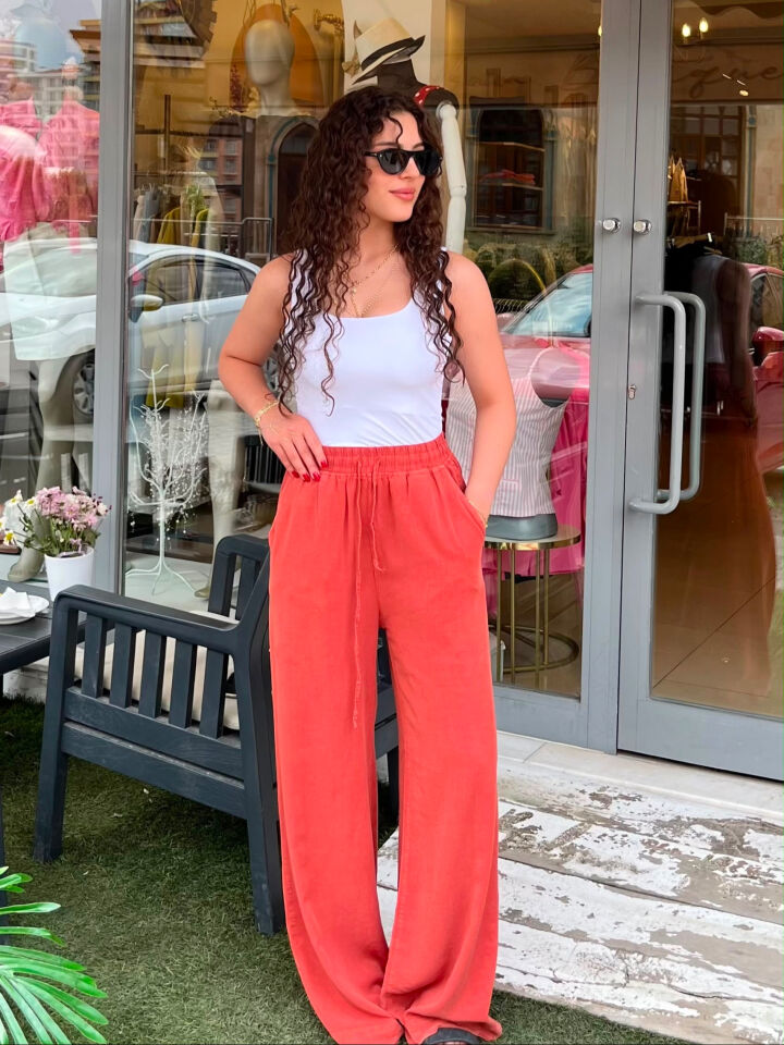 Premium Tensel Beli Lastikli Pantolon