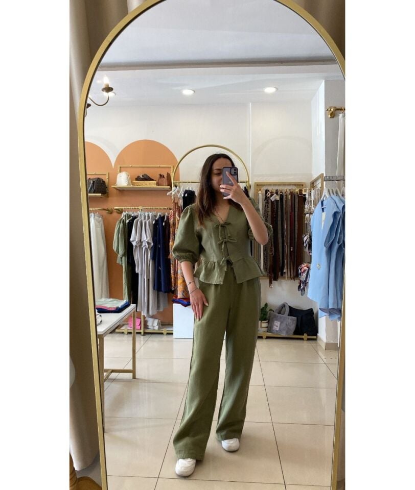 Müslin Önü Bağlamalı Takım