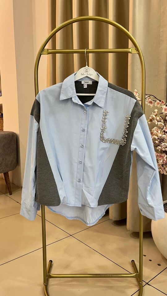 Twst Taş Detay Tasarım Gömlek