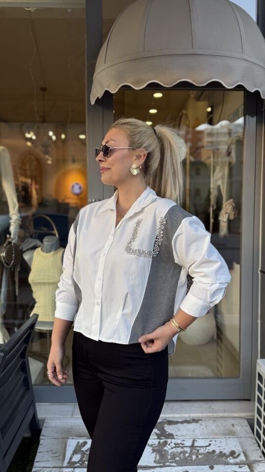 Twst Taş Detay Tasarım Gömlek