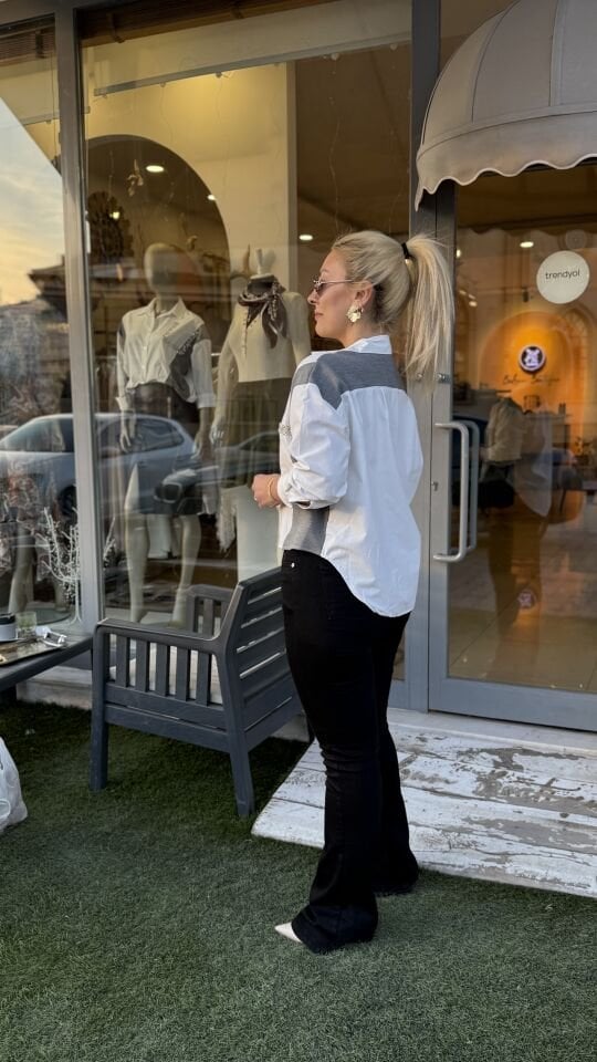 Twst Taş Detay Tasarım Gömlek