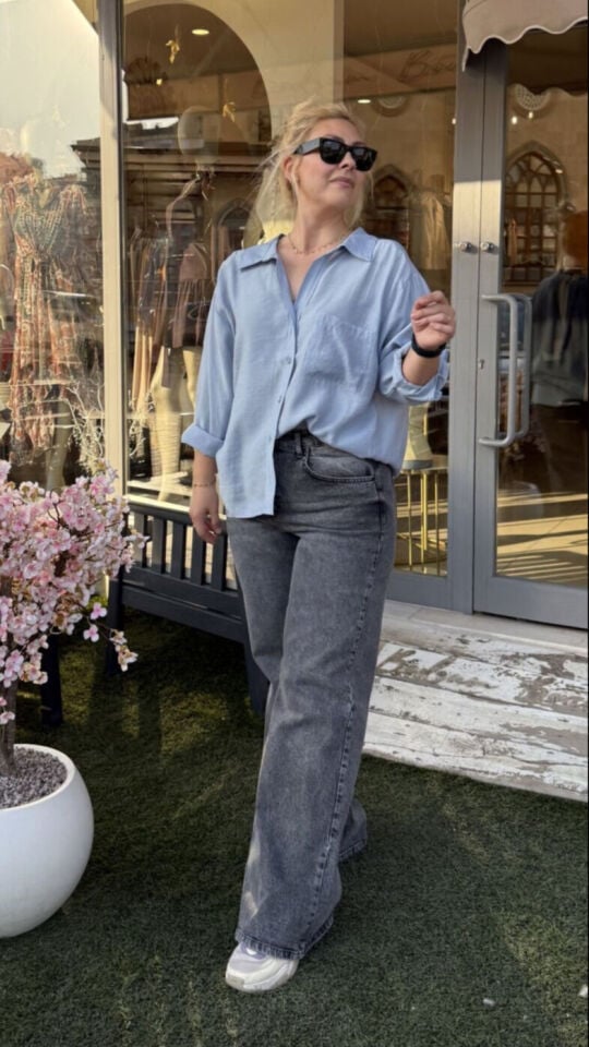 Massi Wide Leg Jean Pantolon