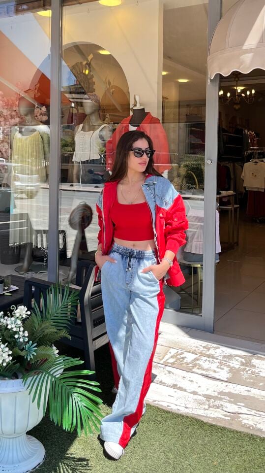 Paraşüt Garni Astarlı Denim Yağmurluk&Ceket