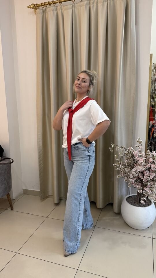 Triko Detaylı 2’li Görünümlü Tişört