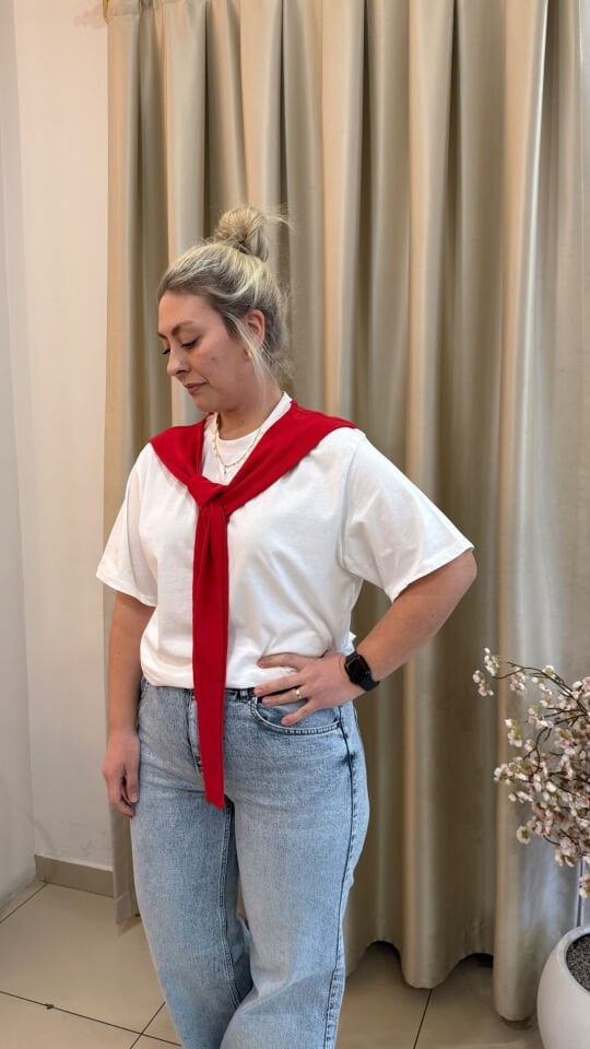 Triko Detaylı 2’li Görünümlü Tişört