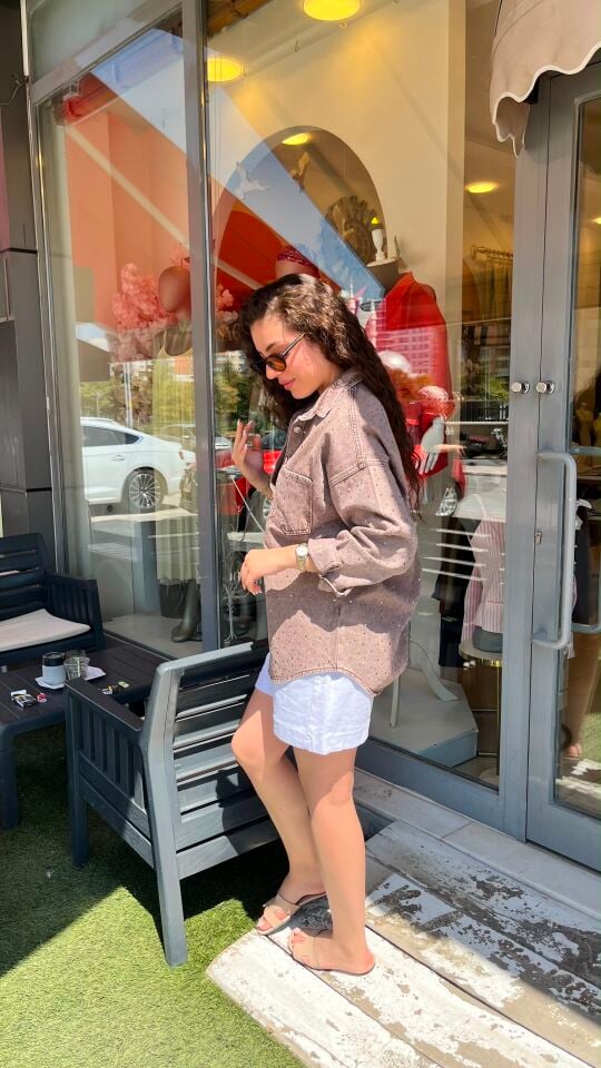 Premium Taşlı Denim Gömlek & Ceket