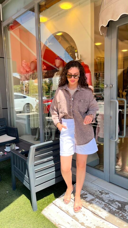 Premium Taşlı Denim Gömlek & Ceket
