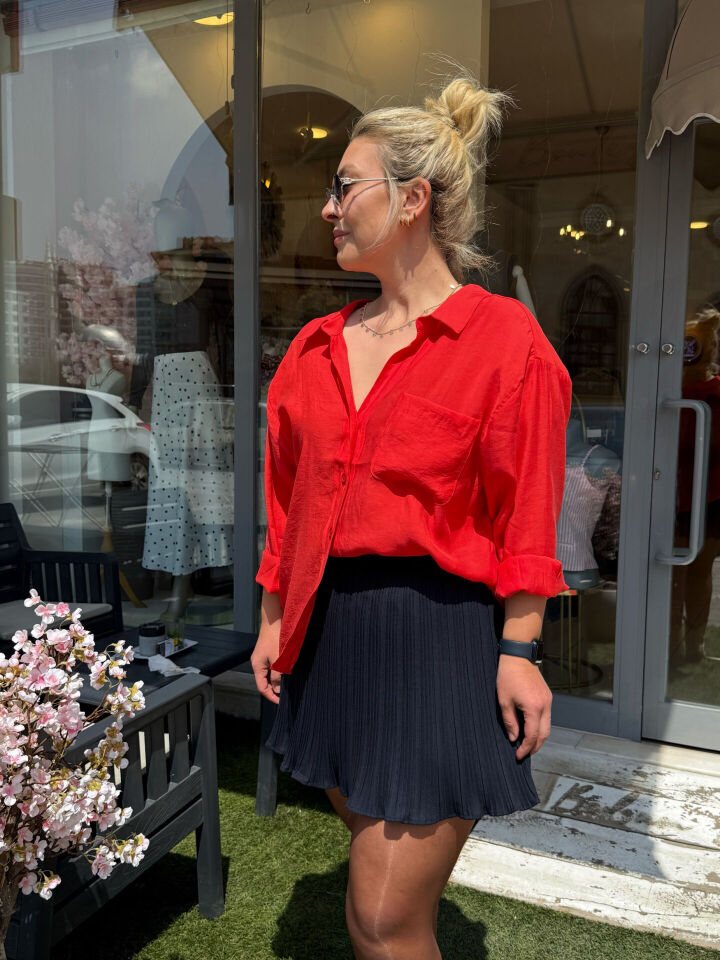 Kristal Tensel Oversize Gömlek