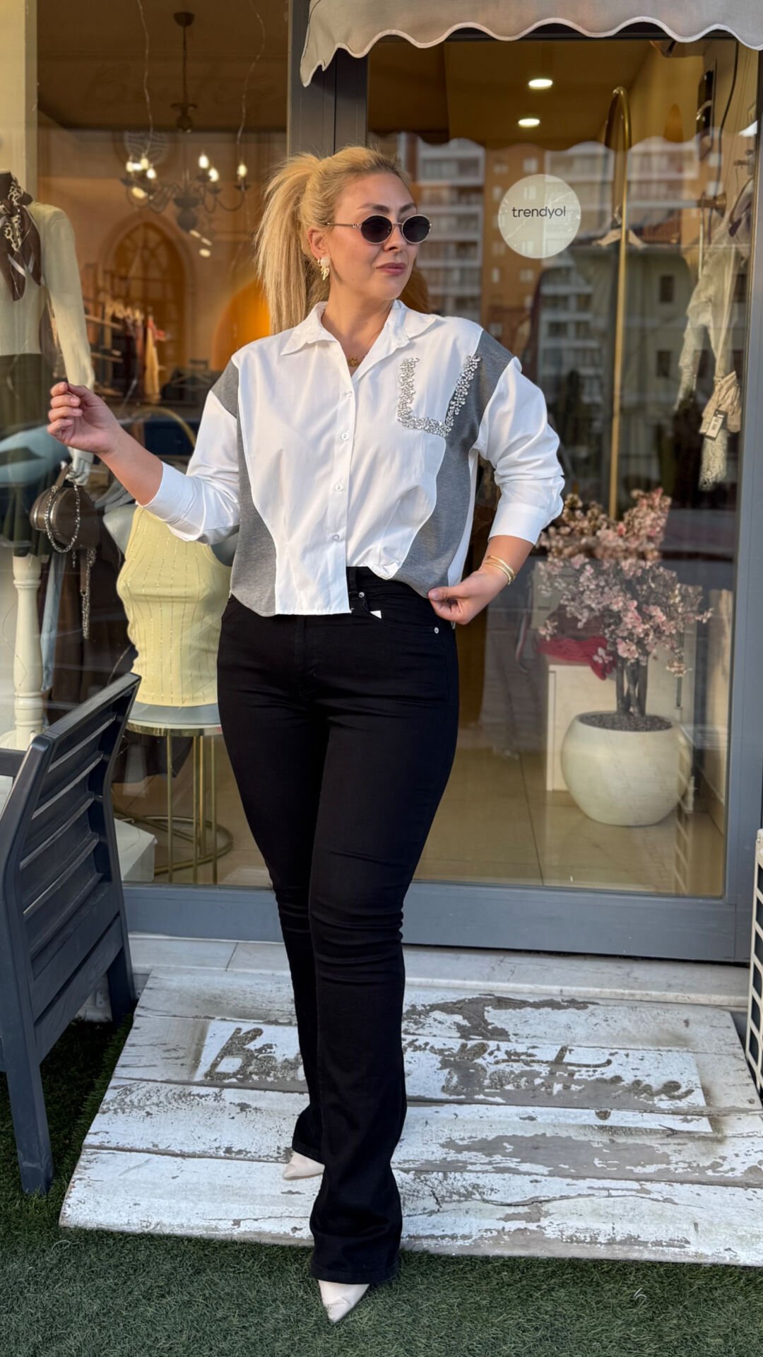 Yüksek Bel İspanyol Paça Likralı Jean