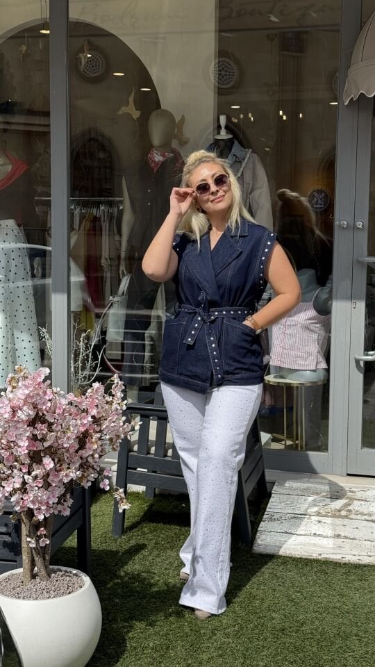 Tasarım Drop Çakım Detay Jean Yelek