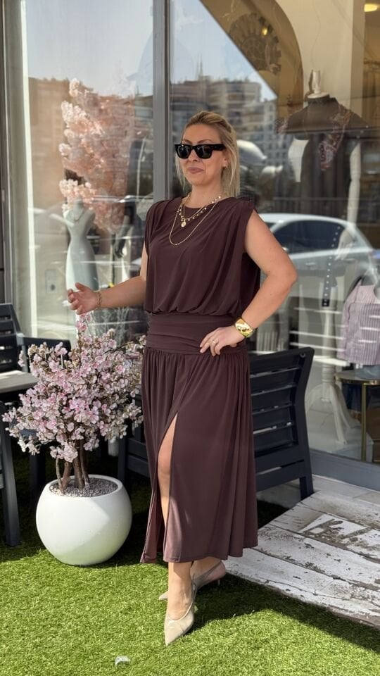 Sandy Drapeli Etek&Bluz İkili Takım